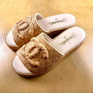 Chanel Platform Sandals US 7.5 EU 38